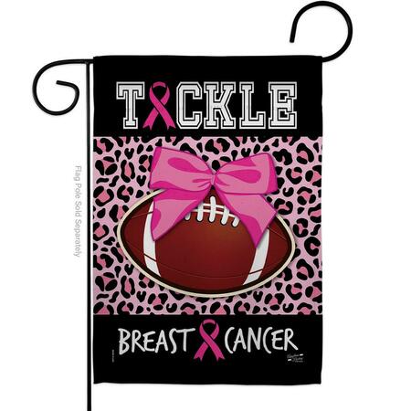 ANGELENO HERITAGE 13 x 18.5 in. Tackle Cancer Garden Flag G130416-BO